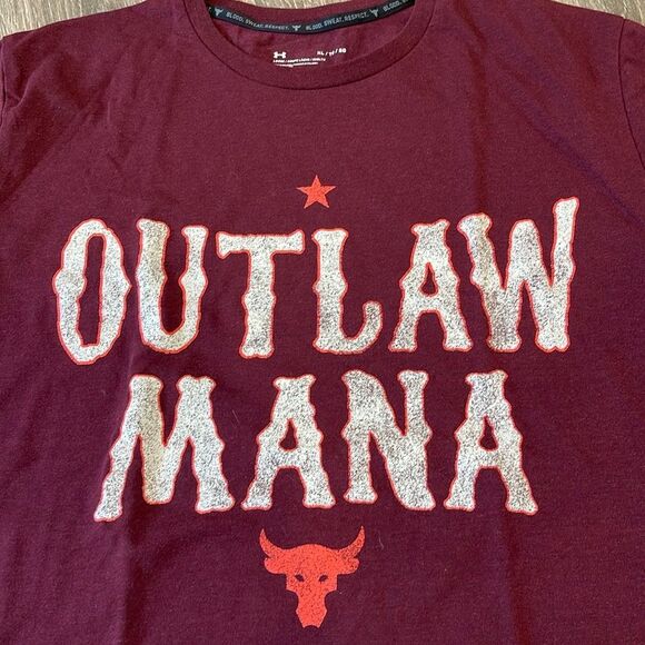 Under Armour OUTLAW MANA Maroon Tee - Picture 2 of 4